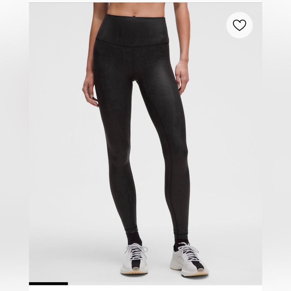 NWT lululemon Wunder Train High-Rise Tight 28” *Matte Foil Black, Size 6